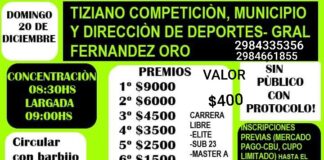 PRUEBA CICLÍSTICA EN FERNANDEZ ORO