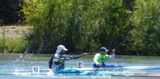 ALLEN TAMBIÉN REMA EN LA REGATA DEL RÍO NEGRO